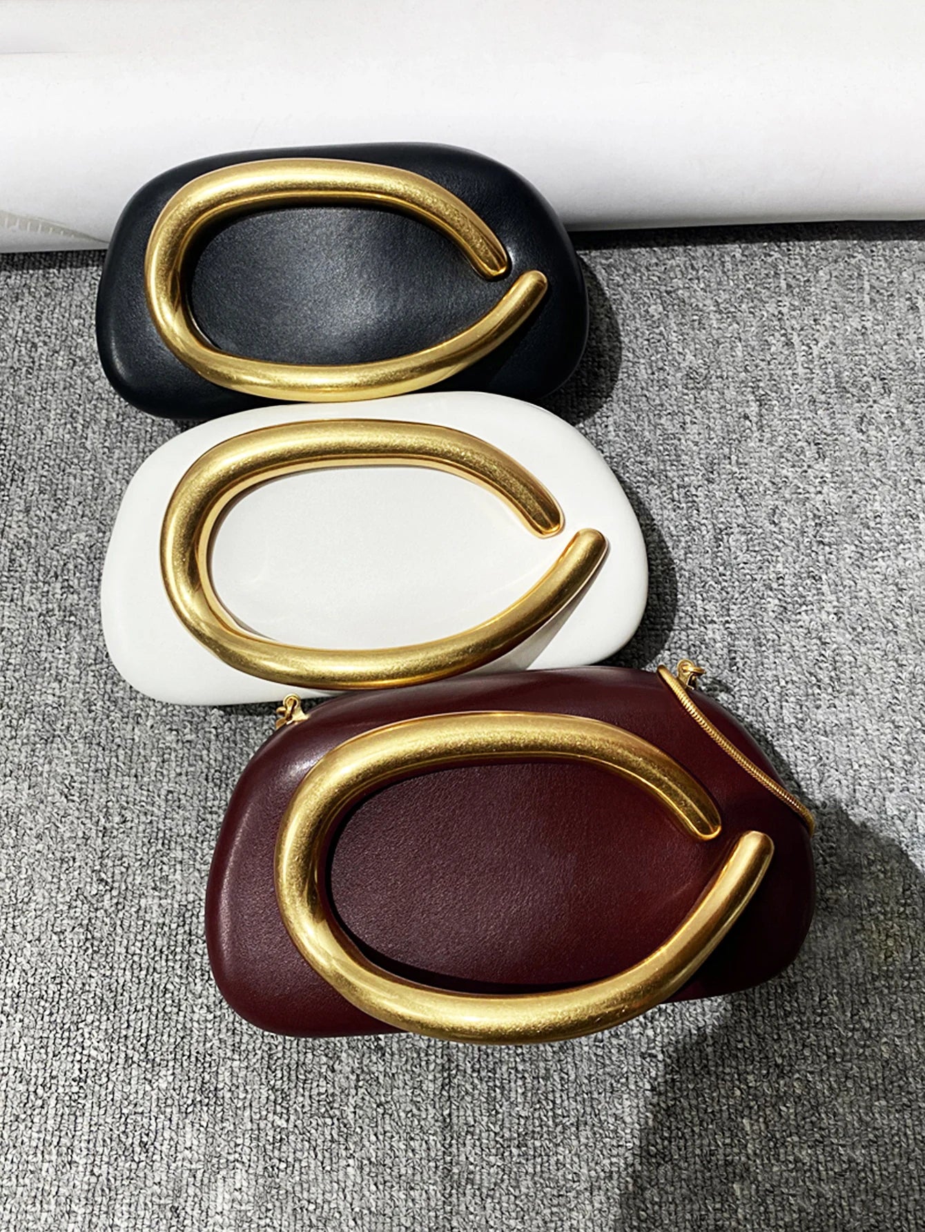 Gold Metal Closure Clutch Fashion Design Women's Wedding Party Crossbody Handbag Classic All-match