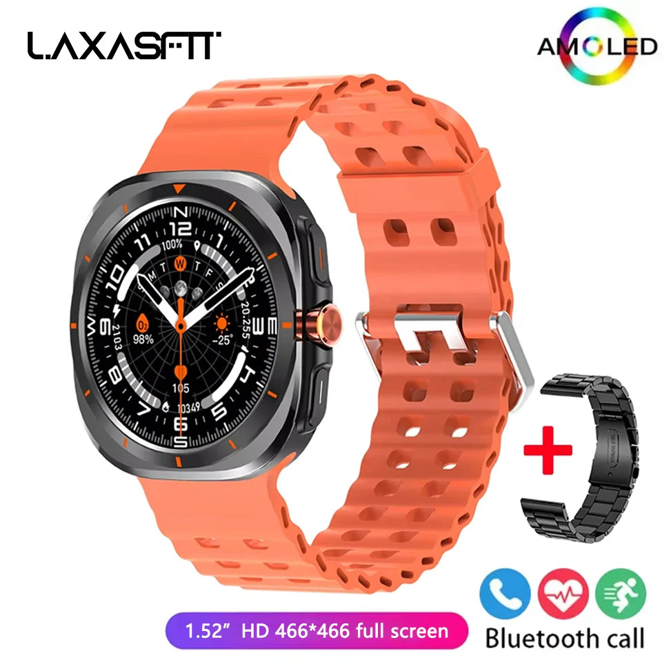 LAXASFIT 2025 New Men's Smart Watch 1.52-inch HD Large Screen Bluetooth Talk Sports Fitness Smartwatch