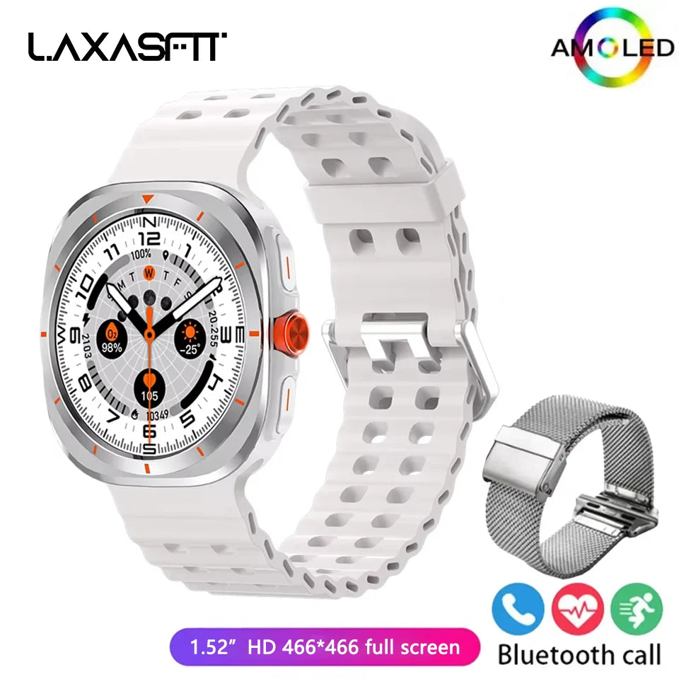 LAXASFIT 2025 New Men's Smart Watch 1.52-inch HD Large Screen Bluetooth Talk Sports Fitness Smartwatch