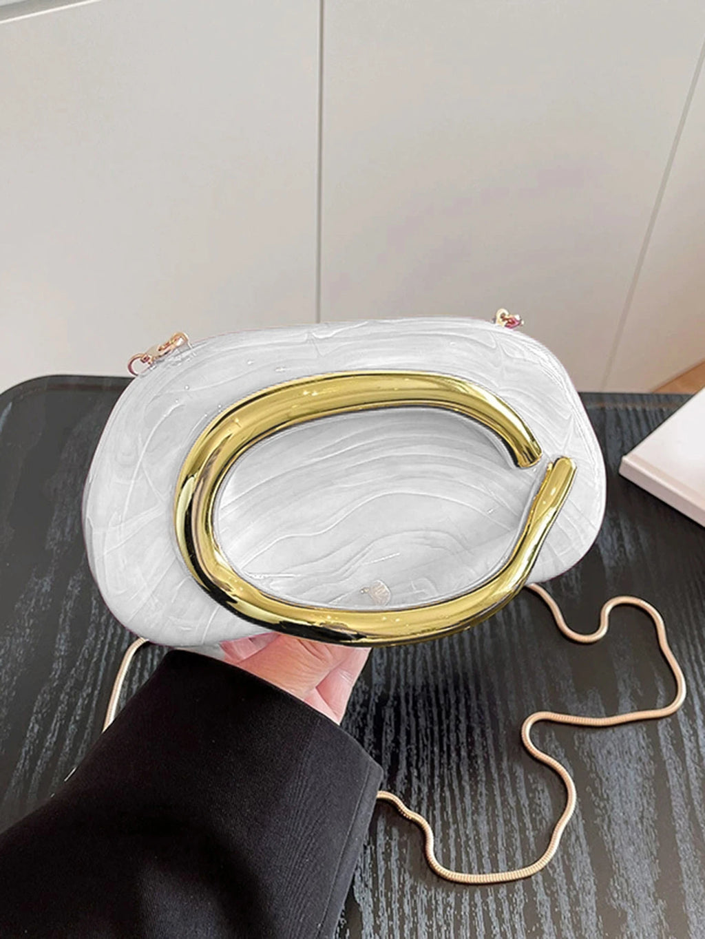 Women's Sealed Acrylic Clutch Fashion Dinner Wedding Party Handbag Elegant Luxury Crossbody Shoulder Bag