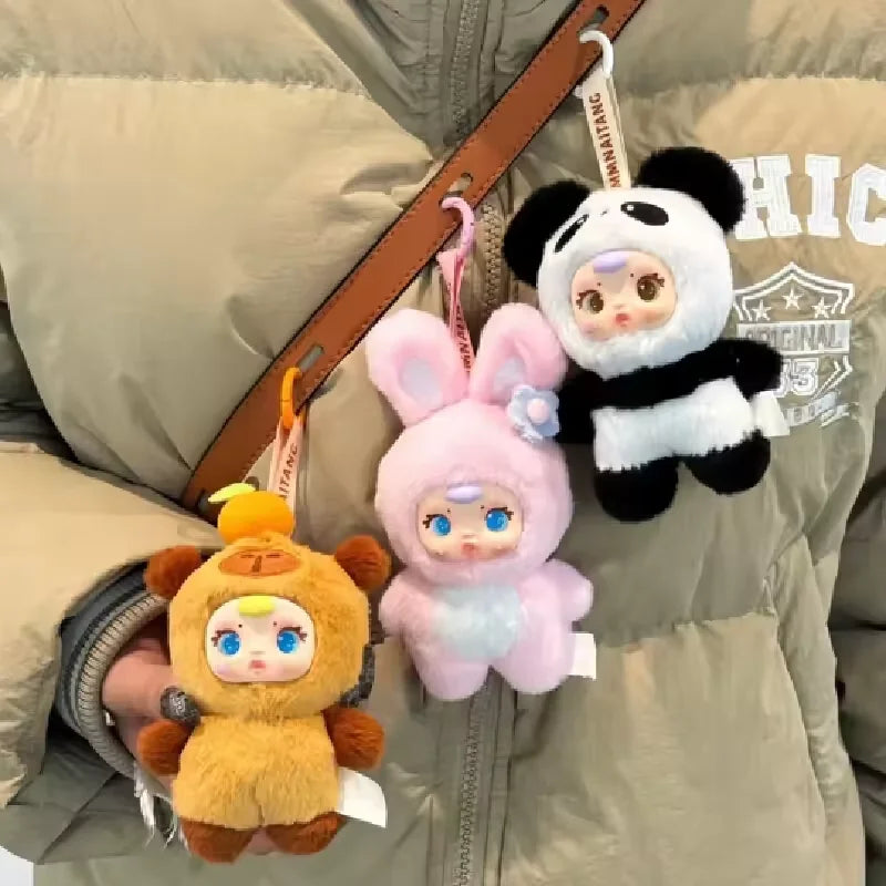 2025 Cute Milk Candy Keychain Mysterious Blind Box Car Key Decoration Backpack Pendant Plush Doll Small Gift Birthday Present