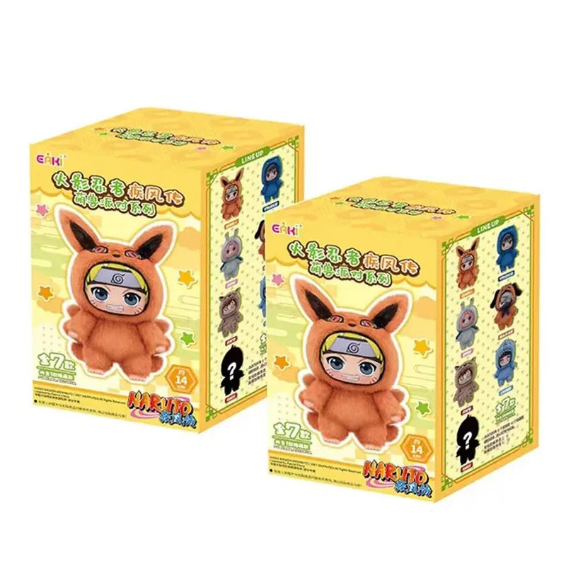 Shippuden Blind Box Beast Party Series Cute Plush Doll Toy Cartoon Backpack Pendant Anime Peripheral Gift Box Naruto