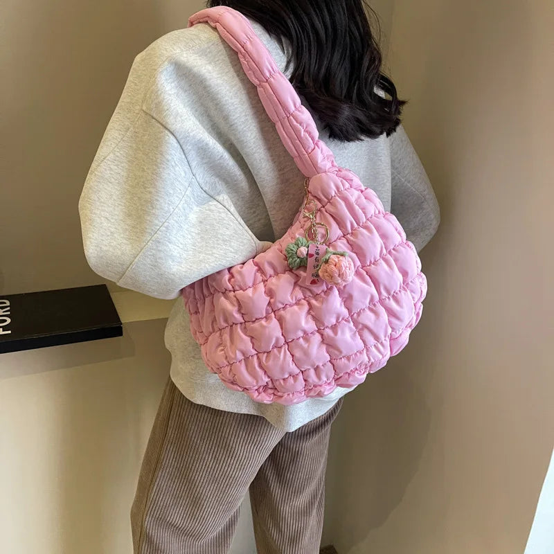 Women's Sweet Fashion Casual Bubble Dumpling Cloud Exquisite Shoulder Carry Bag