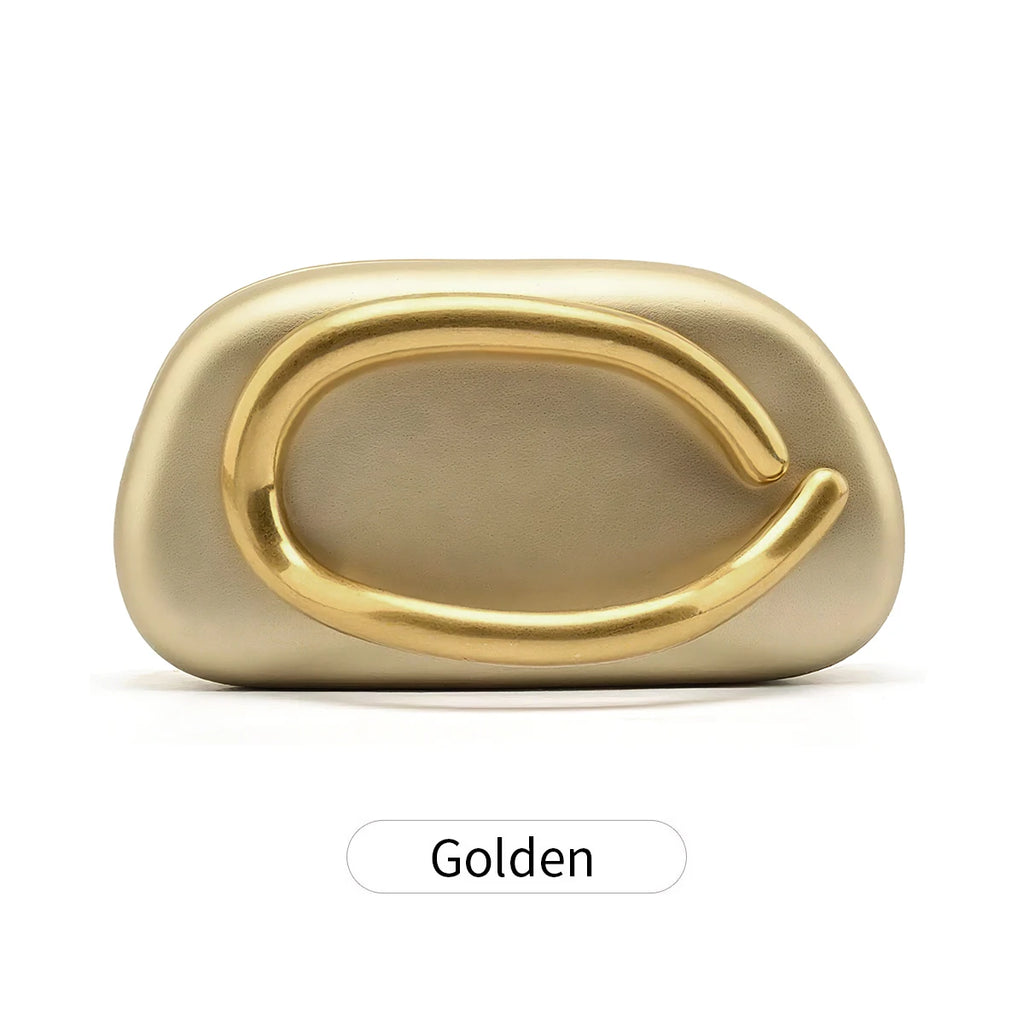 Gold Metal Closure Clutch Fashion Design Women's Wedding Party Crossbody Handbag Classic All-match