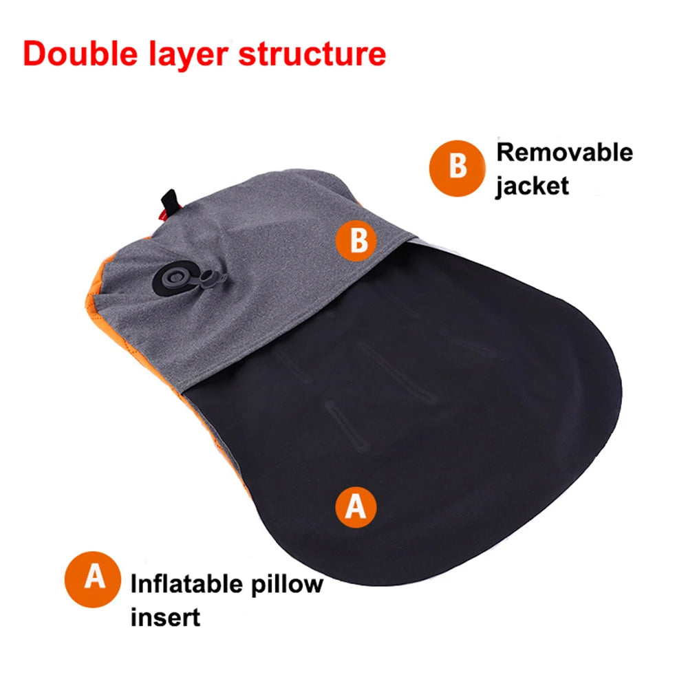 Portable Inflatable Pillow Outdoor Travel Cushion Camp Beach Car Airplane Hotel Foldable Headrest Sleep Tent Useable Accessories