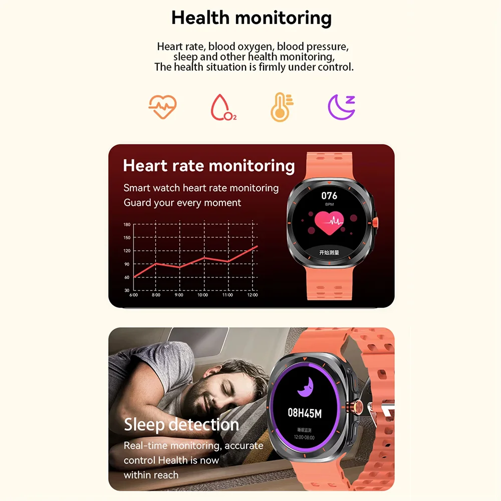 LAXASFIT 2025 New Men's Smart Watch 1.52-inch HD Large Screen Bluetooth Talk Sports Fitness Smartwatch