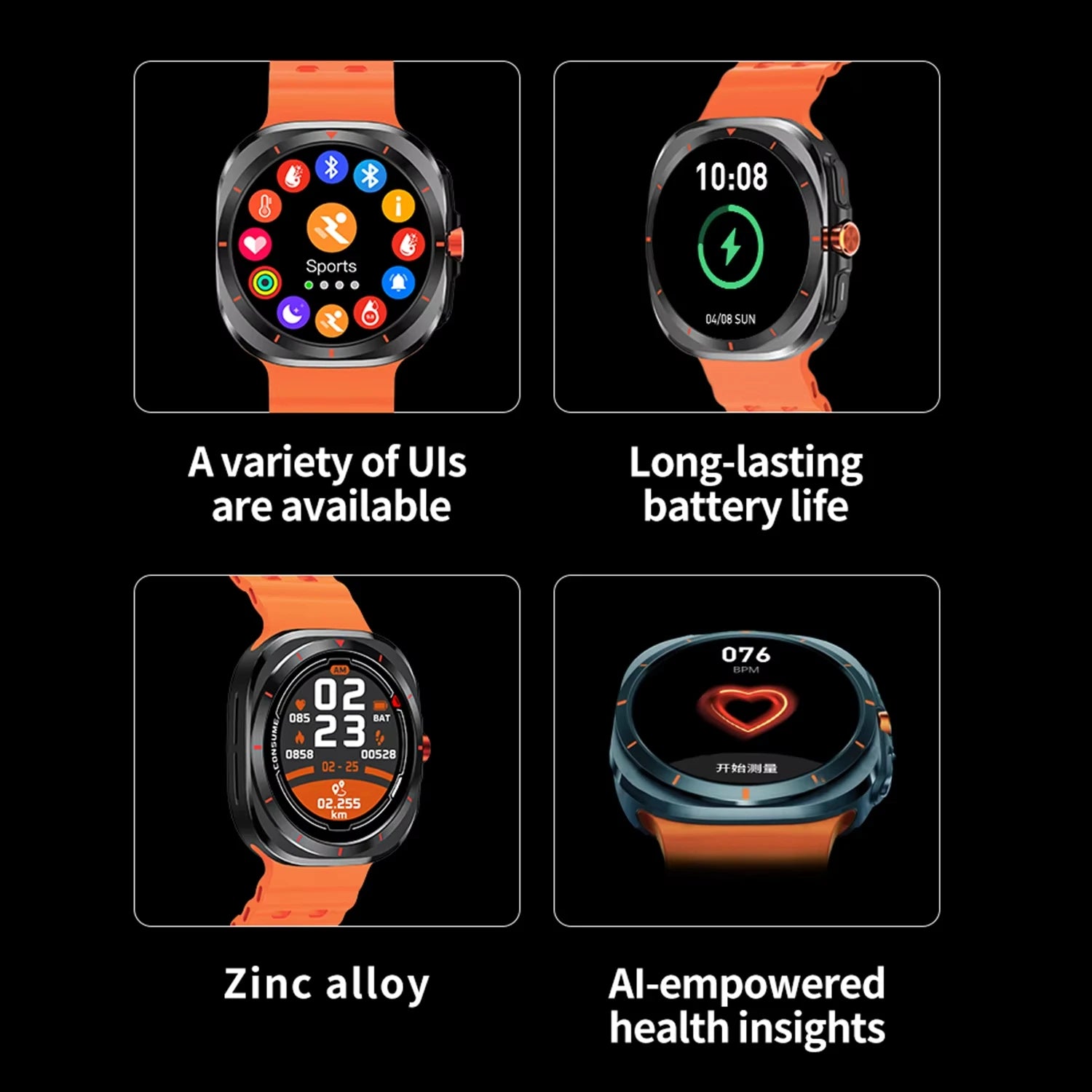 LAXASFIT 2025 New Men's Smart Watch 1.52-inch HD Large Screen Bluetooth Talk Sports Fitness Smartwatch