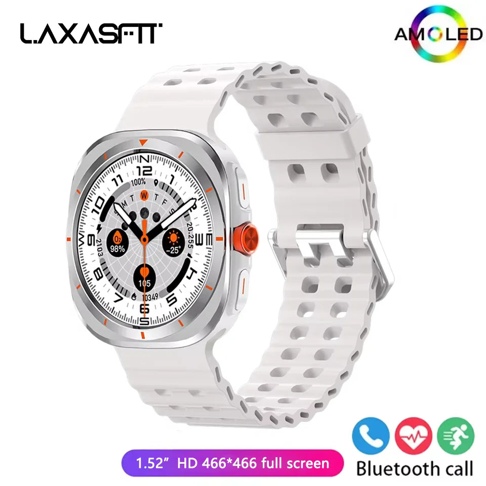 LAXASFIT 2025 New Men's Smart Watch 1.52-inch HD Large Screen Bluetooth Talk Sports Fitness Smartwatch