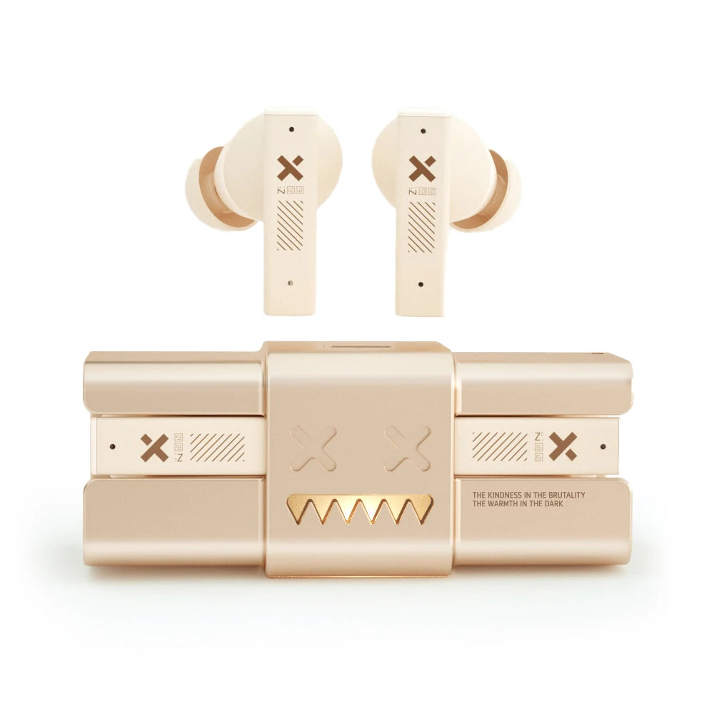 Zombie Cat -45dB ANC Bluetooth Earphone Deep Bass Active Noise Reduction Headphones Sport Bluetooth 5.4 Earbuds with Necklace