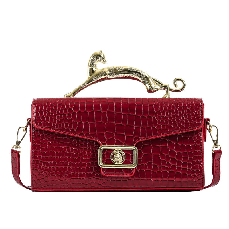 Female Shoulder Crossbody Bag Popular Handbags Fashion Lock Catch PU Purse Shoulder Bag