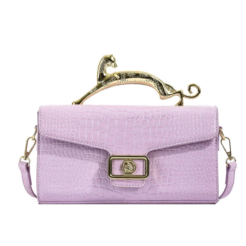 Female Shoulder Crossbody Bag Popular Handbags Fashion Lock Catch PU Purse Shoulder Bag