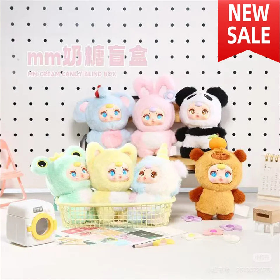 2025 Cute Milk Candy Keychain Mysterious Blind Box Car Key Decoration Backpack Pendant Plush Doll Small Gift Birthday Present