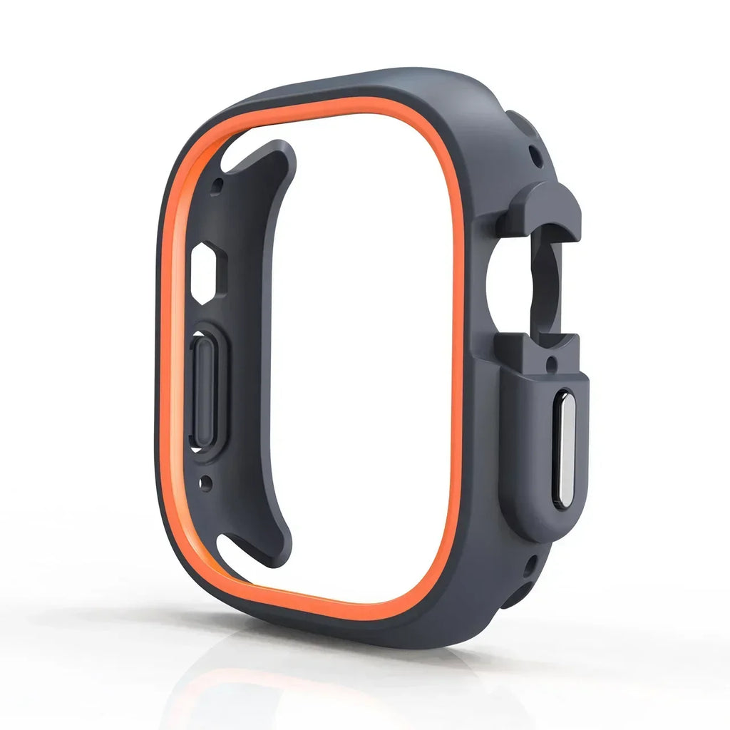 TPU Case+Silicone Strap For Apple Watch Band ultra 49mm 42mm 38mm Sport Band For Iwatch series9 8 7 6 SE 5 4 45mm 44mm 40mm 41mm