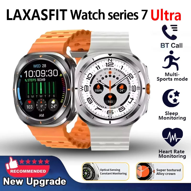 LAXASFIT 2025 New Men's Smart Watch 1.52-inch HD Large Screen Bluetooth Talk Sports Fitness Smartwatch