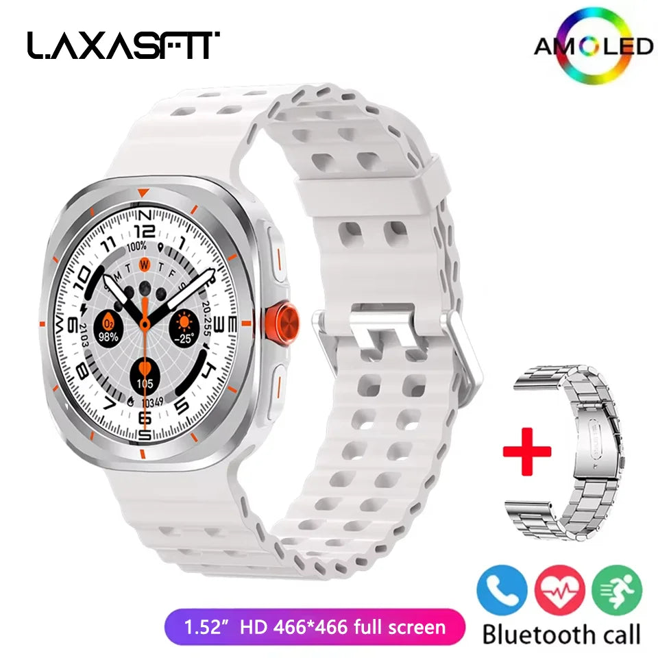 LAXASFIT 2025 New Men's Smart Watch 1.52-inch HD Large Screen Bluetooth Talk Sports Fitness Smartwatch