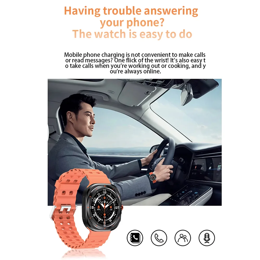 LAXASFIT 2025 New Men's Smart Watch 1.52-inch HD Large Screen Bluetooth Talk Sports Fitness Smartwatch