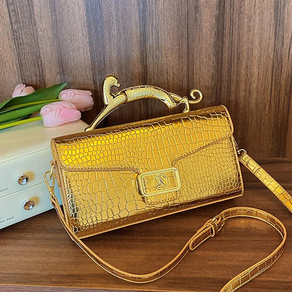 Female Shoulder Crossbody Bag Popular Handbags Fashion Lock Catch PU Purse Shoulder Bag