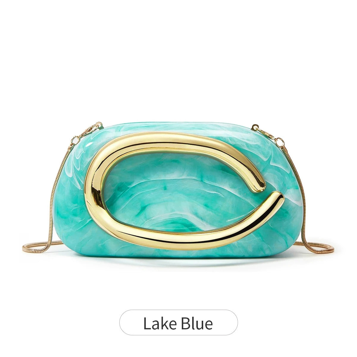 Women's Sealed Acrylic Clutch Fashion Dinner Wedding Party Handbag Elegant Luxury Crossbody Shoulder Bag