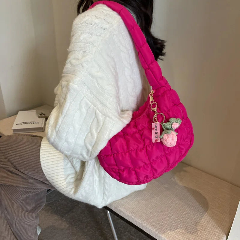 Women's Sweet Fashion Casual Bubble Dumpling Cloud Exquisite Shoulder Carry Bag