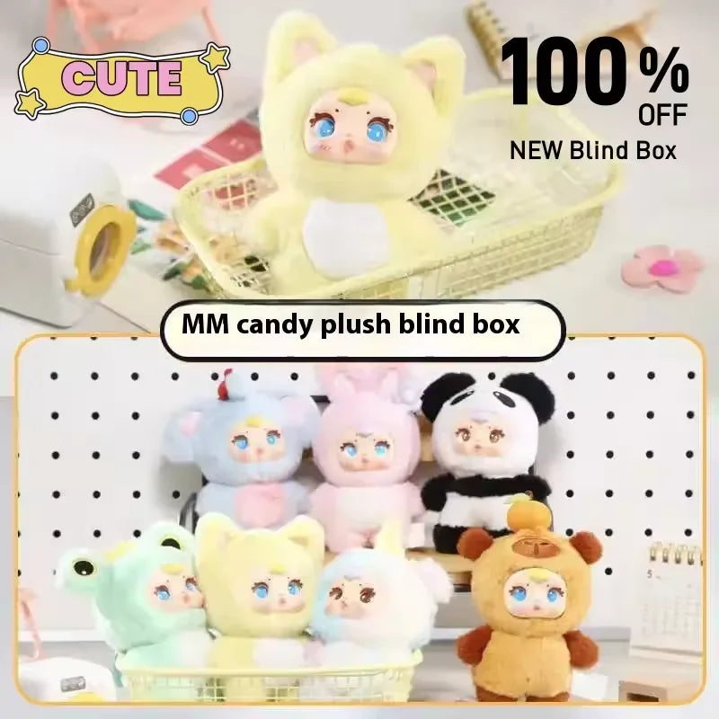 2025 Cute Milk Candy Keychain Mysterious Blind Box Car Key Decoration Backpack Pendant Plush Doll Small Gift Birthday Present