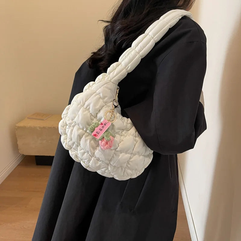 Women's Sweet Fashion Casual Bubble Dumpling Cloud Exquisite Shoulder Carry Bag