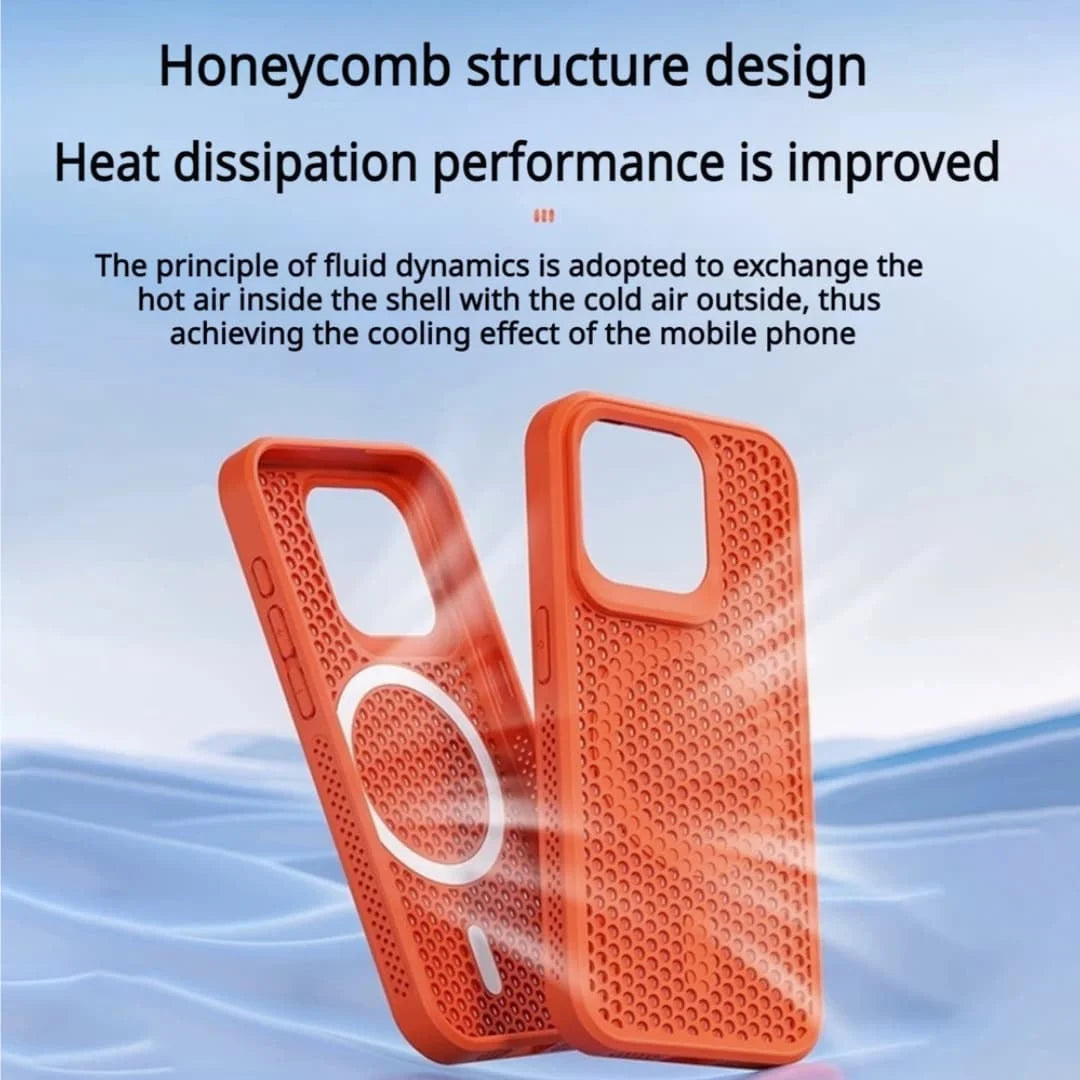 Luxury Matte Heat Dissipation Magnetic Phone Case for iPhone 16 E 15 14 Plus 13 12 11 Pro Max For Magsafe Shockproof Back Cover