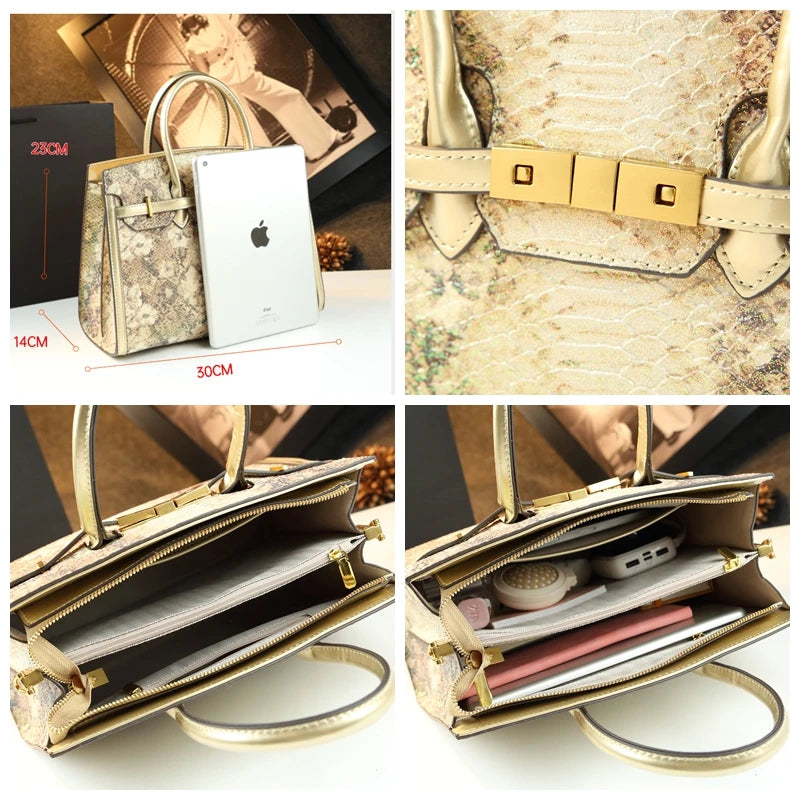 NEW Handbag Fashionable Light Luxury Platinum Large Capacity Single-Shoulder Crossbody Bag