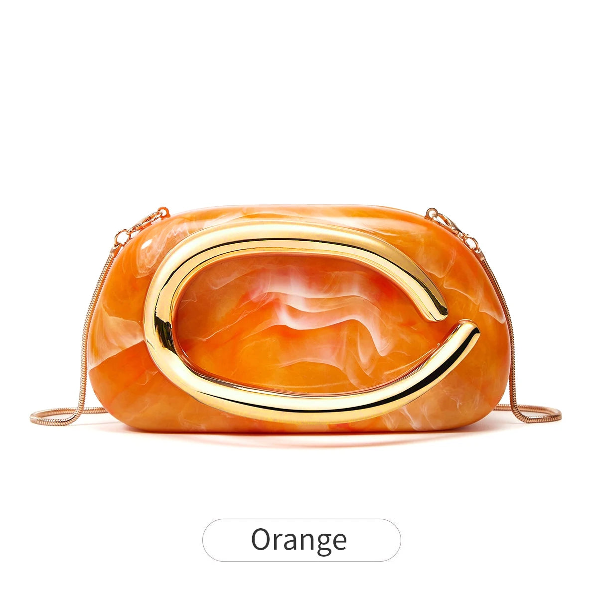 Women's Sealed Acrylic Clutch Fashion Dinner Wedding Party Handbag Elegant Luxury Crossbody Shoulder Bag