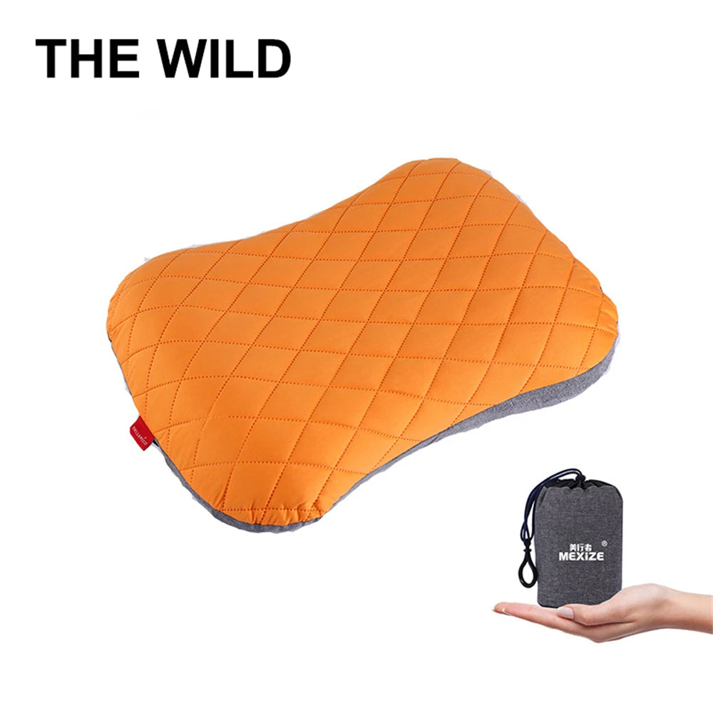 Portable Inflatable Pillow Outdoor Travel Cushion Camp Beach Car Airplane Hotel Foldable Headrest Sleep Tent Useable Accessories