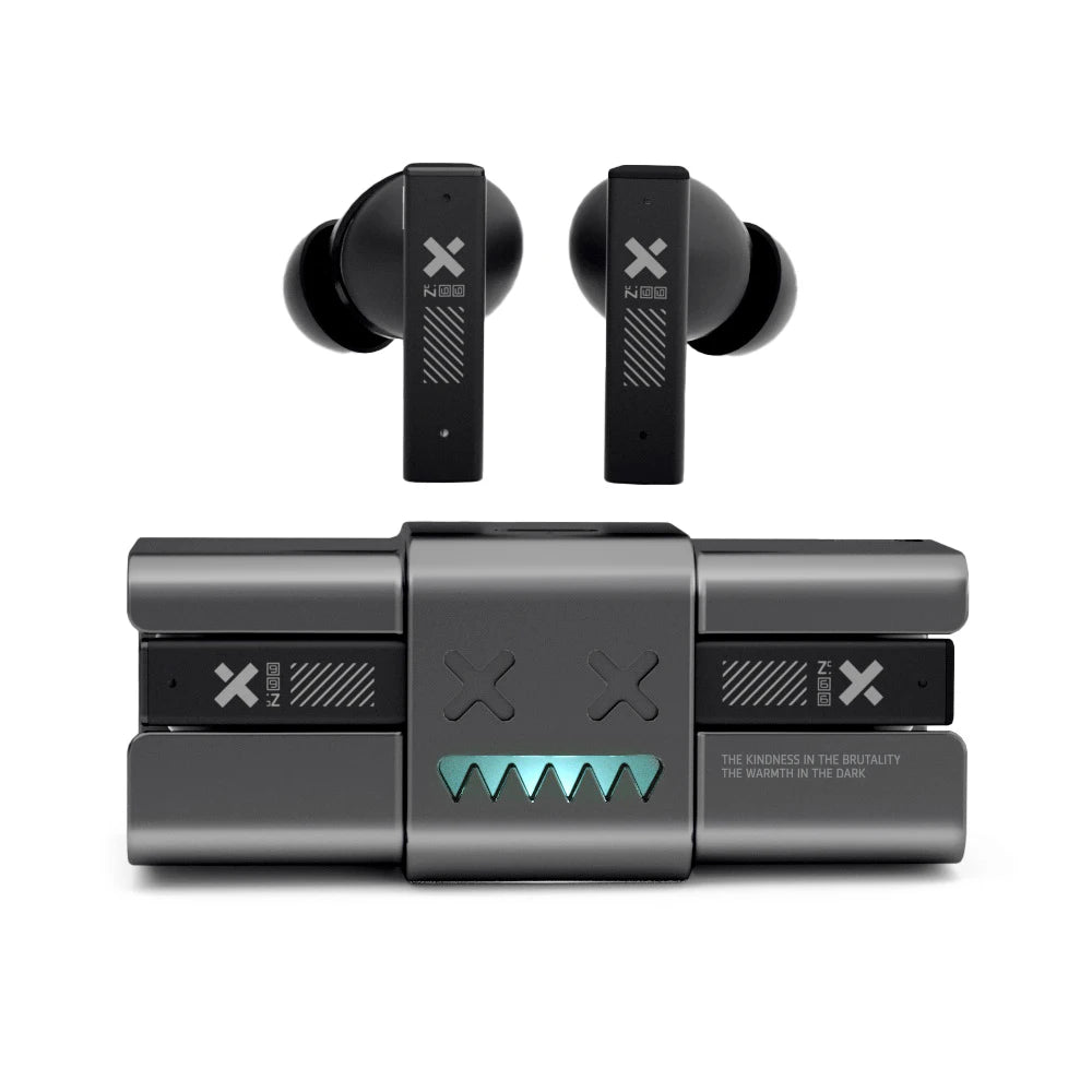 Zombie Cat -45dB ANC Bluetooth Earphone Deep Bass Active Noise Reduction Headphones Sport Bluetooth 5.4 Earbuds with Necklace