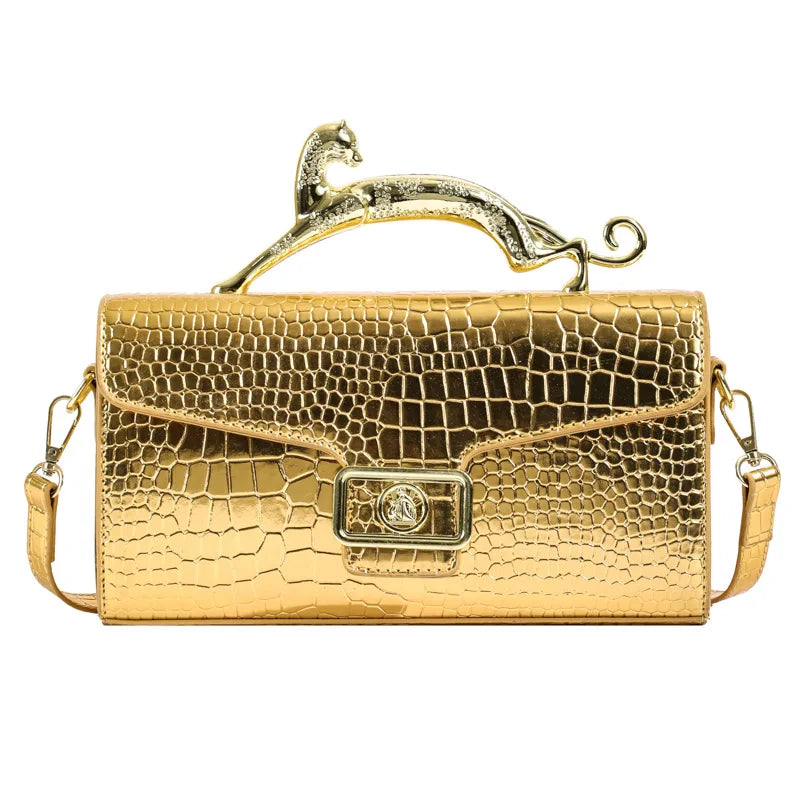 Female Shoulder Crossbody Bag Popular Handbags Fashion Lock Catch PU Purse Shoulder Bag