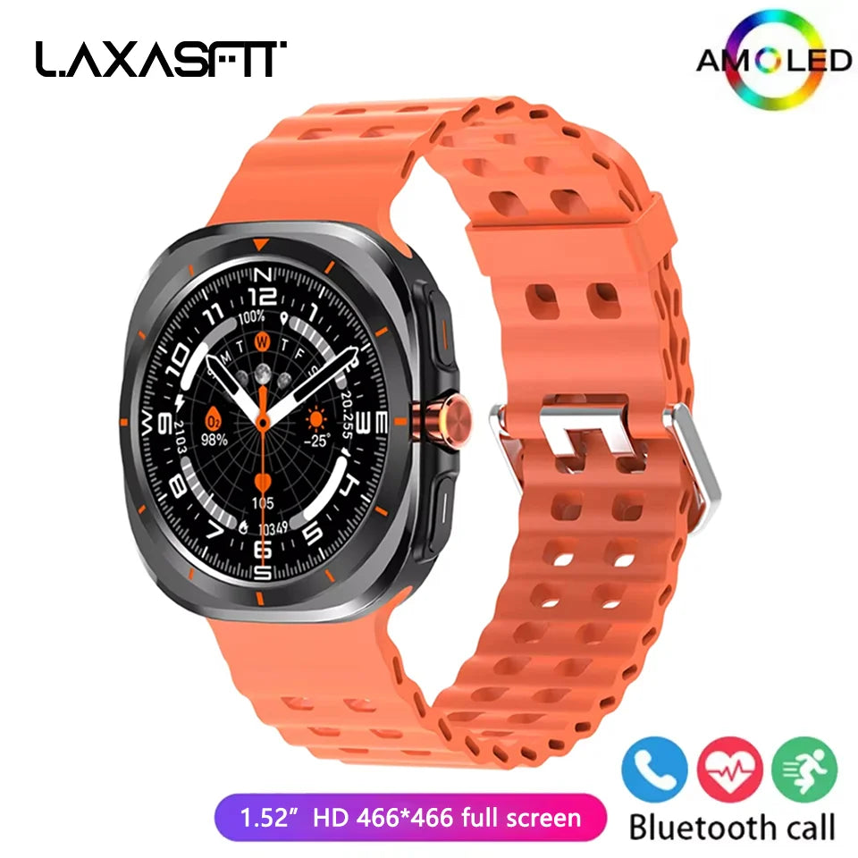 LAXASFIT 2025 New Men's Smart Watch 1.52-inch HD Large Screen Bluetooth Talk Sports Fitness Smartwatch