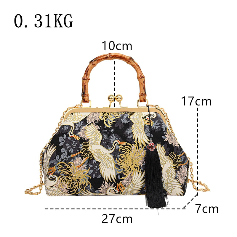 Luxury Purse Chain Shoulder Evening Clutch Bags For Women Party Rattan Handle Tote