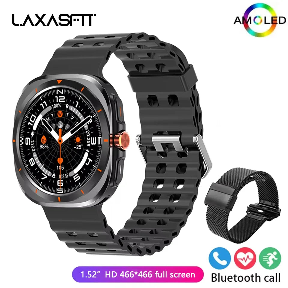 LAXASFIT 2025 New Men's Smart Watch 1.52-inch HD Large Screen Bluetooth Talk Sports Fitness Smartwatch