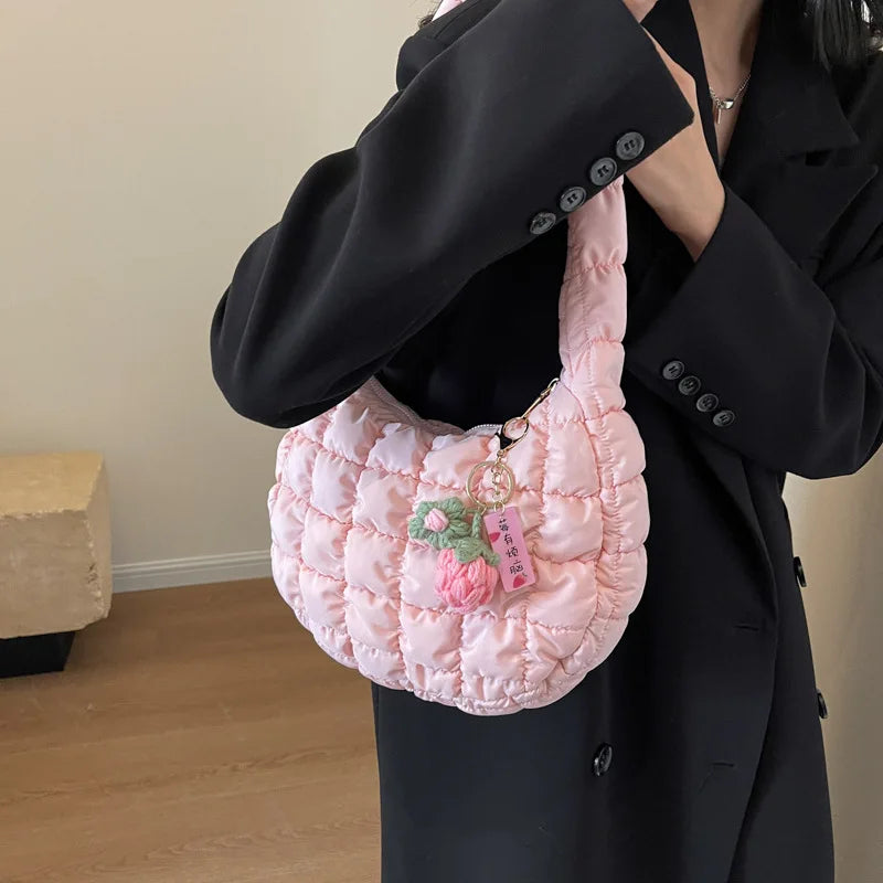 Women's Sweet Fashion Casual Bubble Dumpling Cloud Exquisite Shoulder Carry Bag